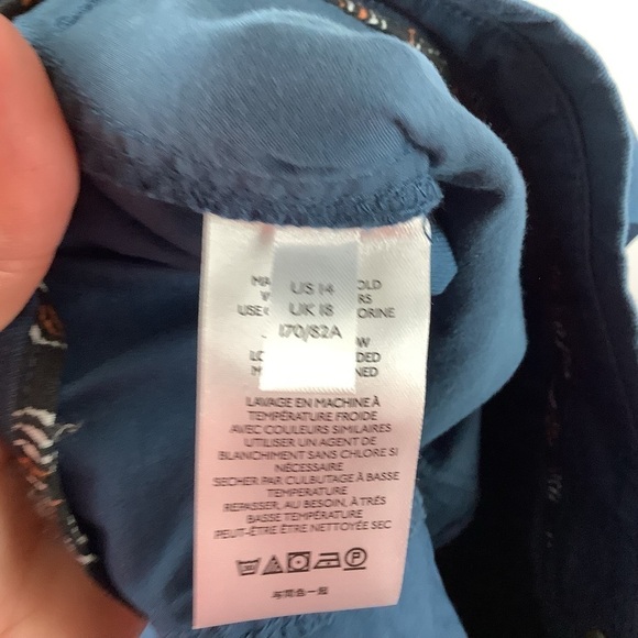 Anthropologie Turquoise Ellie Embroidered Utility Pants - Picture 4 of 8